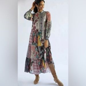 Printed Patchwork Maxi Dress from Anthropologie